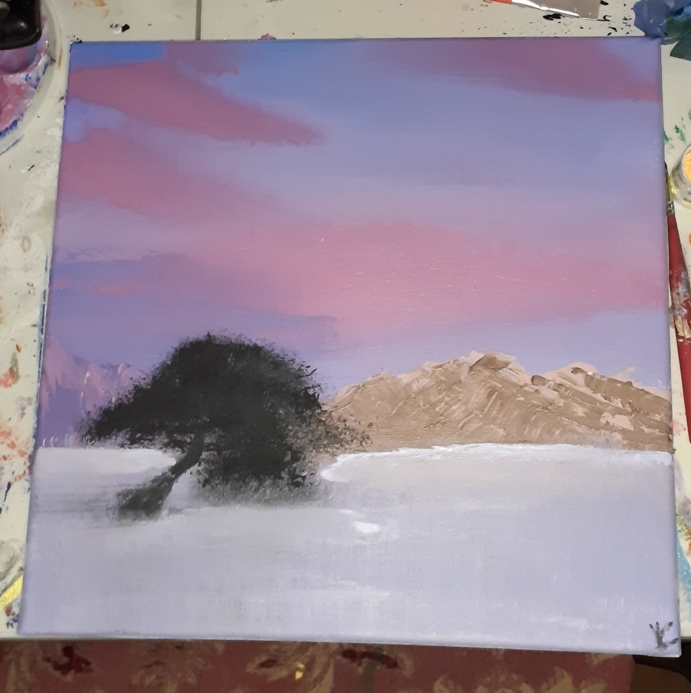 Handpainted Acrylic  Canvas  Landscape Painting